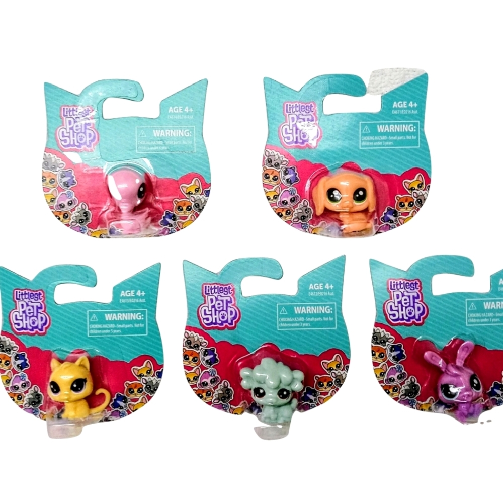 Hasbro Littlest Pet Shop TV Series Collectible Figurine Set of 5 Pet New Sealed